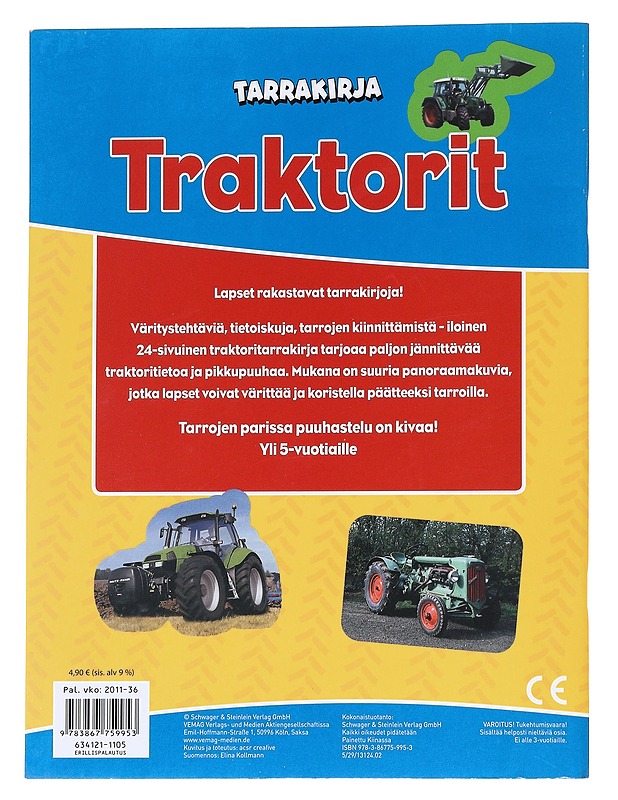 Traktorit : tarrakirja - Lastenkirjat - 10105556851 - 1