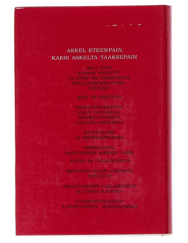Askel eteenpäin, kaksi askelta taaksepäin - V.I.Lenin - Historiakirjat - 10105556857 - 1