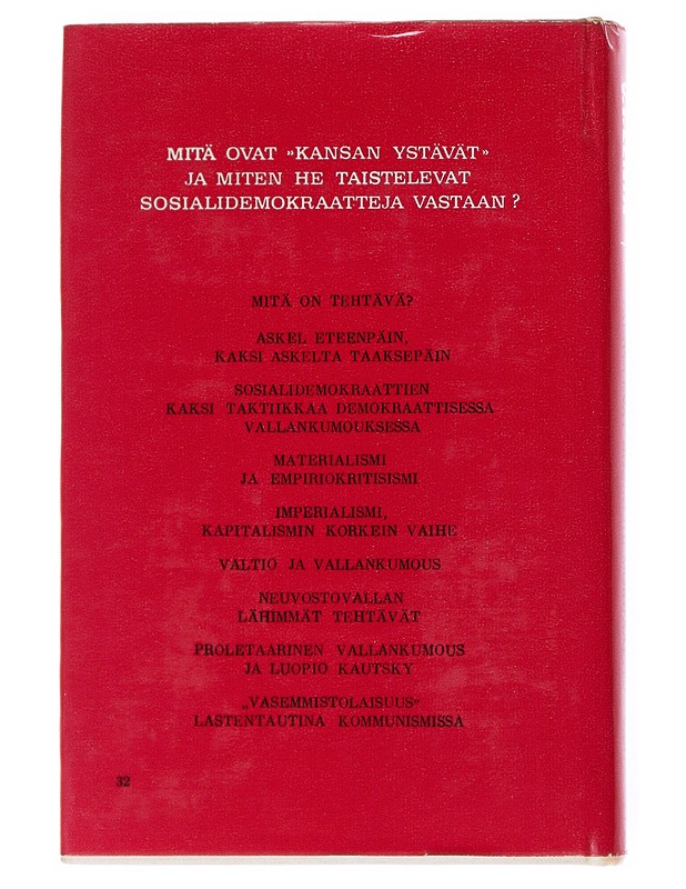 Mitä ovat "kansan ystävät" ja miten he taistelevat sosialidemokraatteja vastaan? - V. I. Lenin - Historiakirjat - 10105556866 - 1