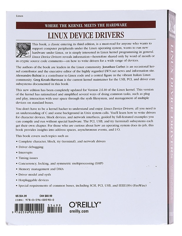 Linux device drivers - Corbet, Jonathan - Tietokirjat ja oppaat - 10105556887 - 1