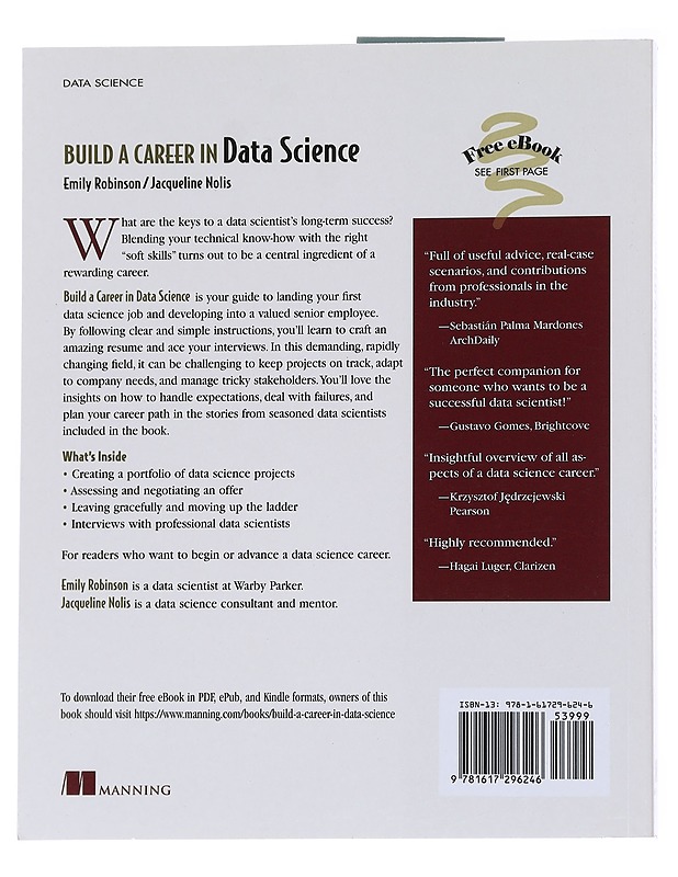 Build a Career in Data Science -Emily Robinson, Jacqueline Nolis - Kaunokirjallisuus - 10105556898 - 1