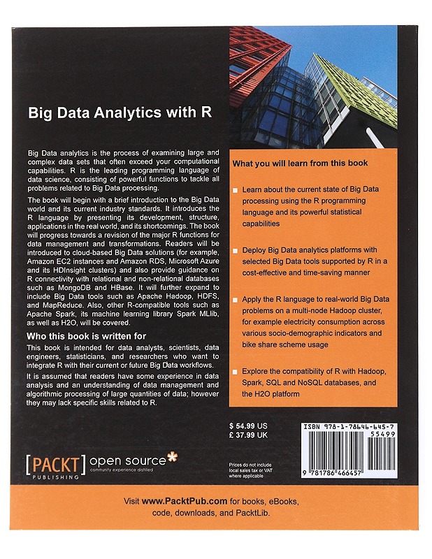 Big Data Analytics With R -Simon Walkowiak - Tietokirjat ja oppaat - 10105556958 - 1