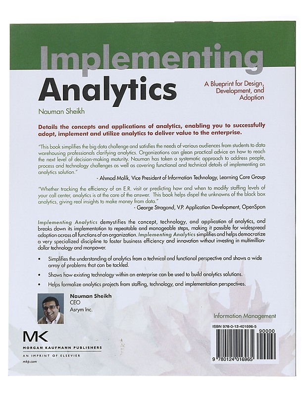 Implementing Analytics -Nauman Sheikh - Tietokirjat ja oppaat - 10105556966 - 1