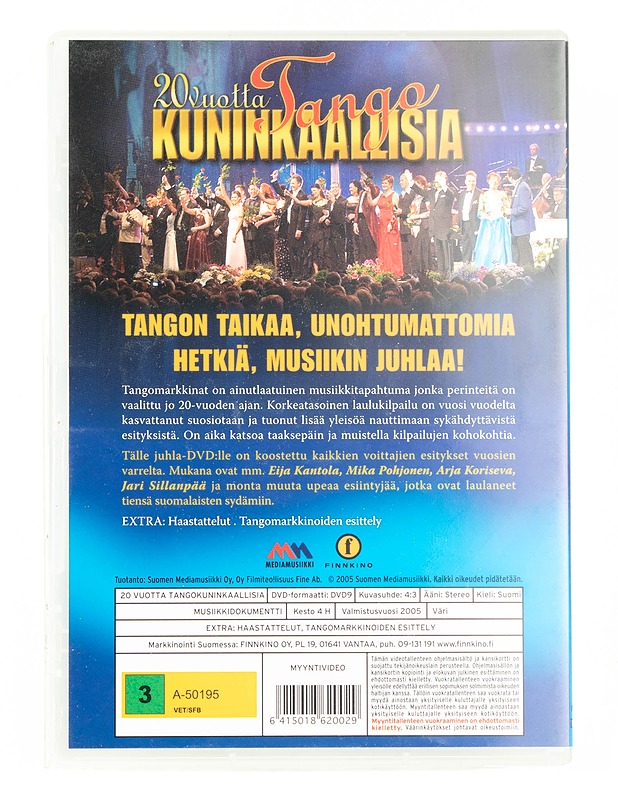 20 vuotta tangokuninkaallisia - DVD - DVD-elokuvat - 10105557009 - 1