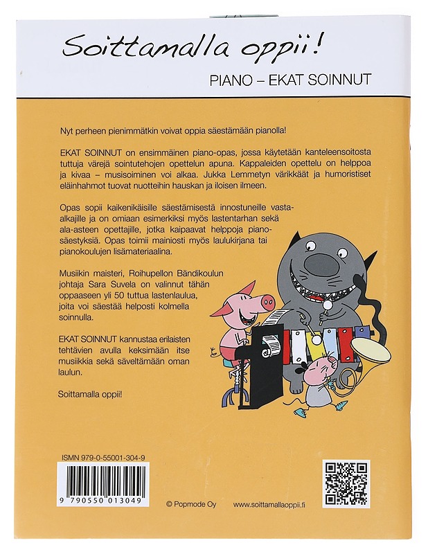 Soittamalla oppii! Piano - Ekat soinnut - Sara Suvela - Lastenkirjat - 10105557026 - 1