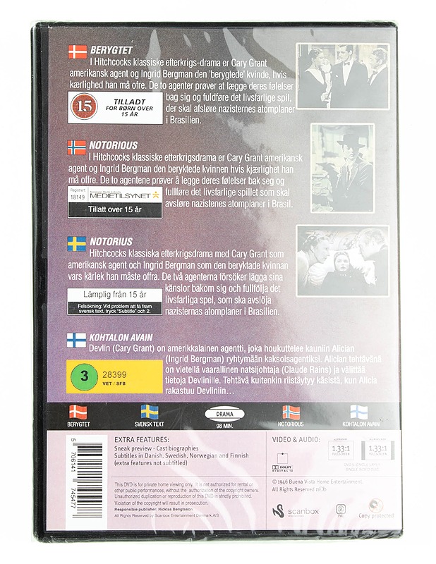 Notorious - DVD - DVD-elokuvat - 10105557050 - 1