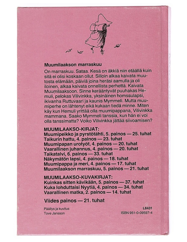 Muumilaakson marraskuu - Jansson, Tove - Lastenkirjat - 10105557095 - 1