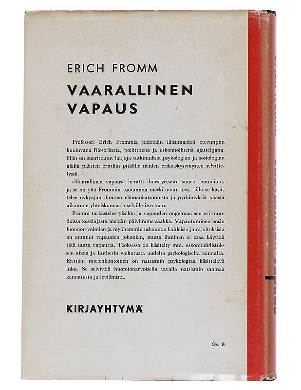 Vaarallinen Vapaus -Erich Fromm - Romaanit ja novellit - 10105557134 - 1