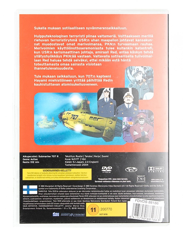 Submarine 707 Revolution - DVD - DVD-elokuvat - 10105557217 - 1