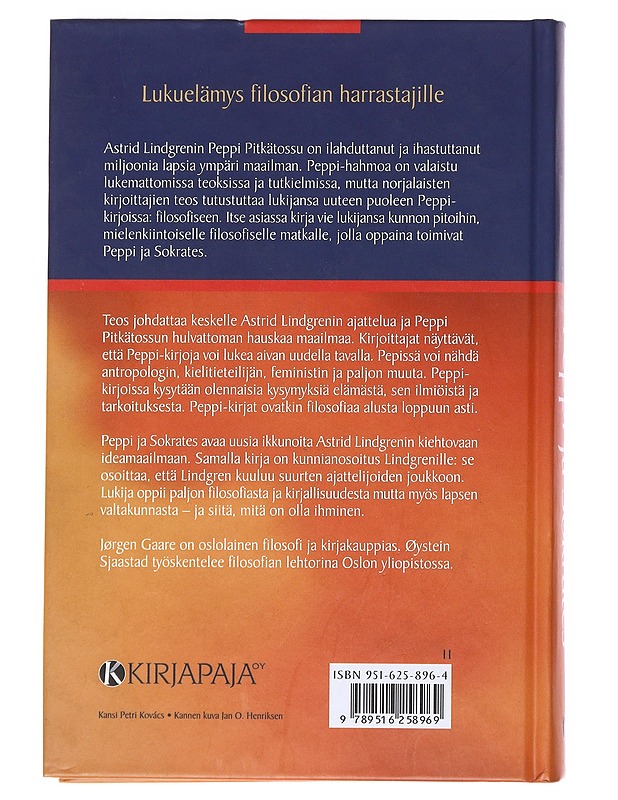 Peppi ja Sokrates / filosofinen matka Astrid Lindgrenin maailmaan - Gaare, Jørgen - Lastenkirjat - 10105557228 - 1