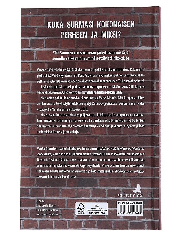 Kirkkonummen kolmoissurma - Marko Niemi - Elämäkerrat ja muistelmat - 10105557234 - 1