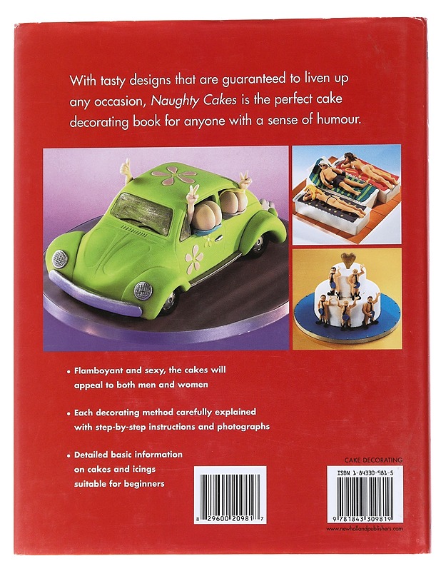 Nuaghty Cakes: Step-by-step recipes for 19 fabulous, fun cakes - Brown Debbie - Ruokakirjat - 10105557496 - 1