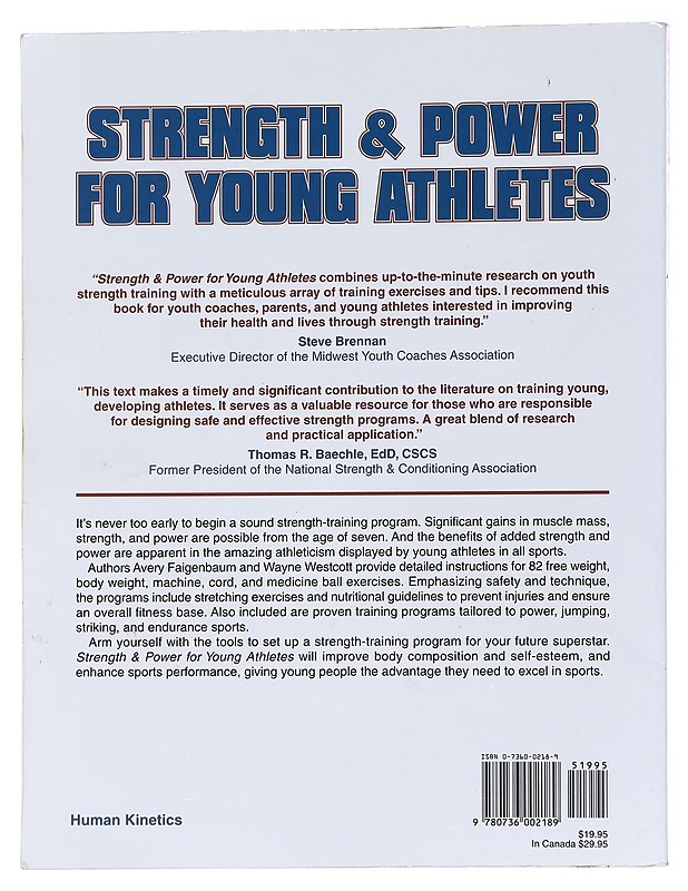 Strength & Power for Young Athletes: Exercises and programs for ages 7 - 15 - Faigenbaum, Avery - Tietokirjat ja oppaat - 10105557523 - 1