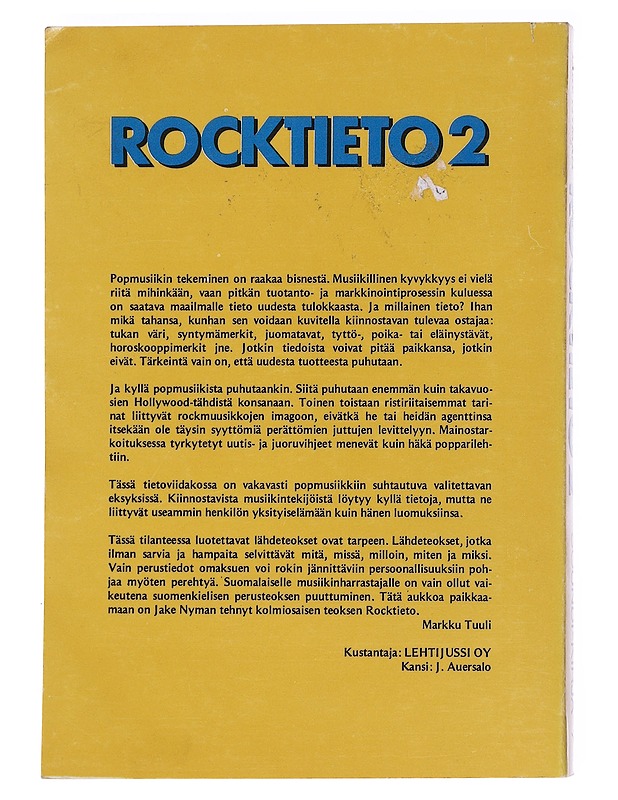 Rocktieto 2 : F-M - Nyman, Jake - Tietokirjat ja oppaat - 10105557549 - 1