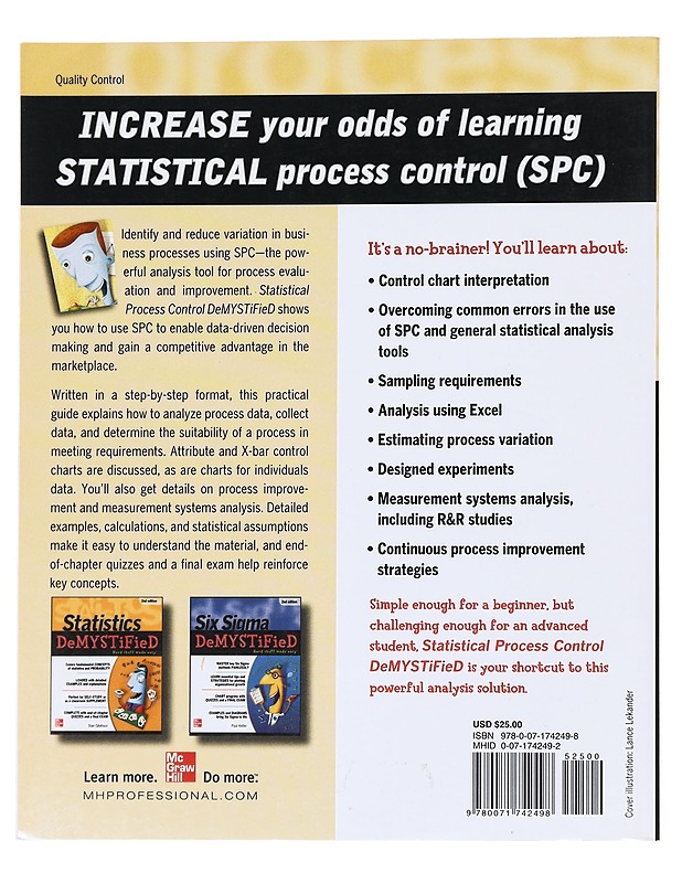 Statistical process control demystified - Paul Keller - Tietokirjat ja oppaat - 10105557717 - 1