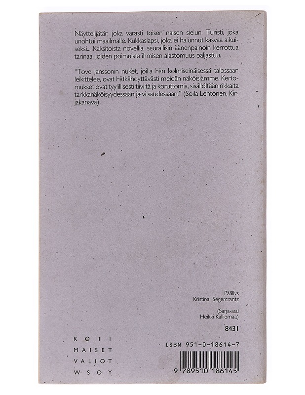 Nukkekaappi ja muita kertomuksia - Jansson, Tove - Romaanit ja novellit - 10105557718 - 1