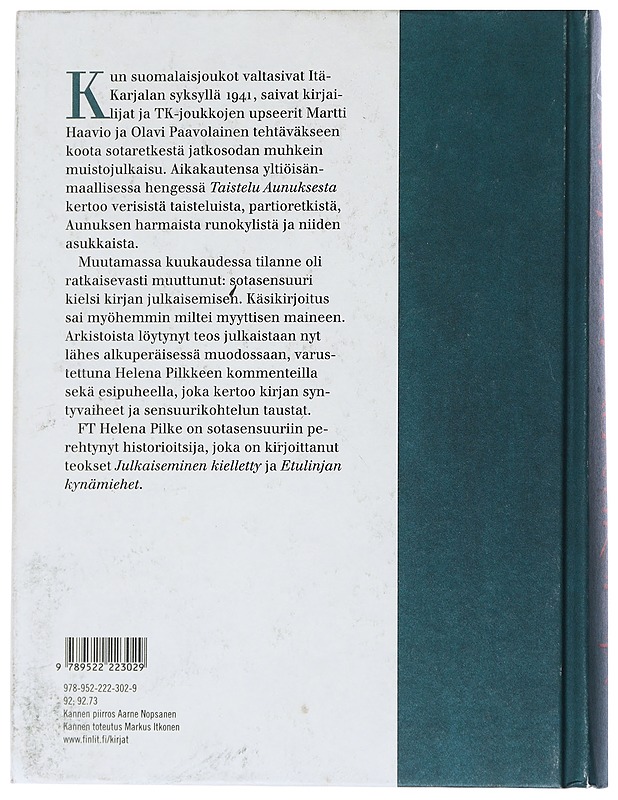 Taistelu Aunuksesta - Pilke, Helena - Elämäkerrat ja muistelmat - 10105557760 - 1