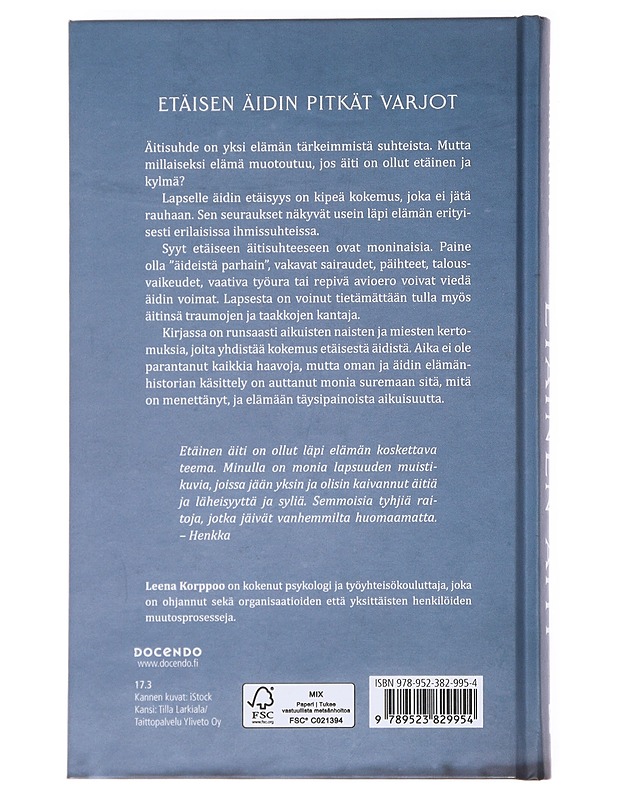 Etäinen äiti - Leena Korppoo - Romaanit ja novellit - 10105557801 - 1