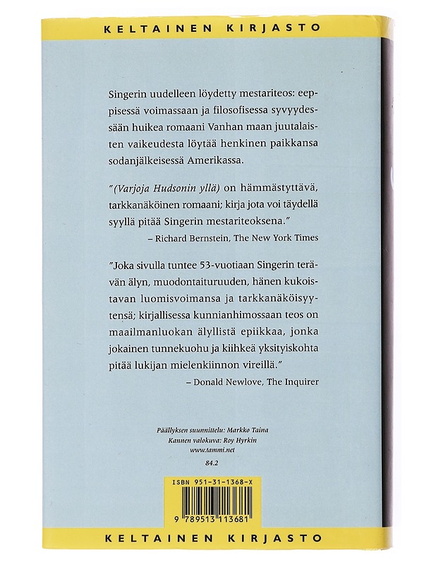 Varjoja Hudsonin yllä - Singer, Isaac Bashevis - Historiakirjat - 10105557857 - 1
