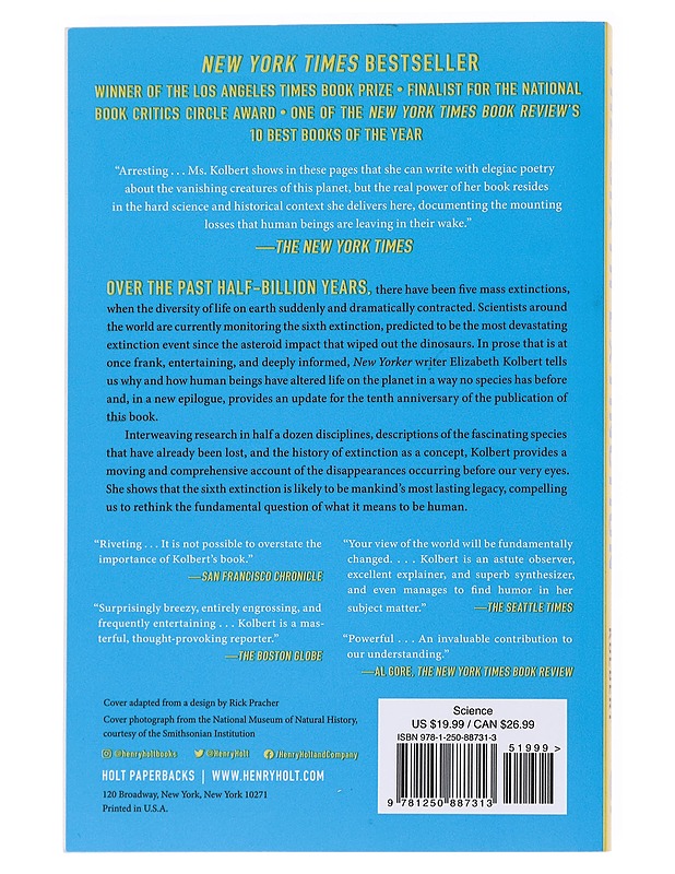 The Sixth Extinction (10th Anniversary Edition): An Unnatural History - Kolbert, Elizabeth - Tietokirjat - 10105557933 - 1