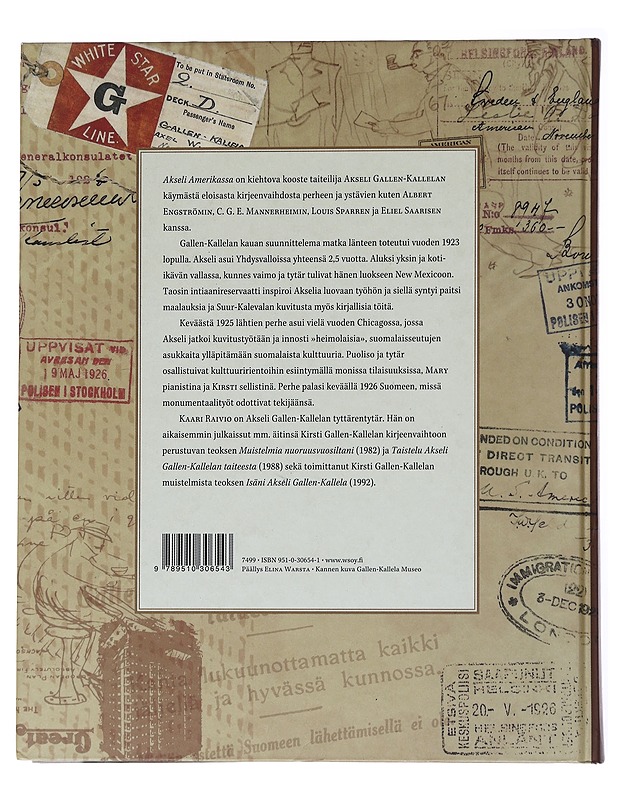 Akseli Amerikassa: Akseli ja Mary Gallen-Kallelan kirjeenvaihtoa vuosilta 1915-1931 - Raivio, Kaari - Elämäkerrat ja muistelmat - 10105557989 - 1