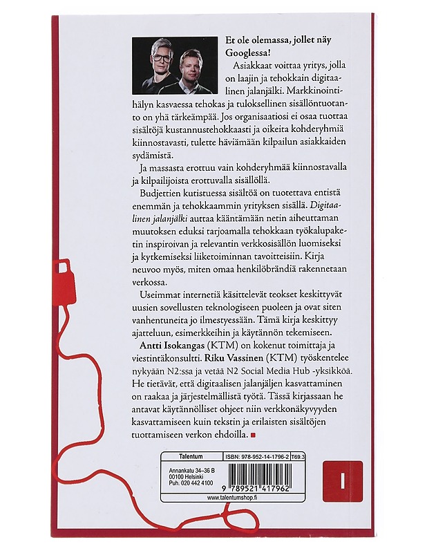 Digitaalinen jalanjälki - Isokangas, Antti - Kirja lahjaksi - 10105558001 - 1