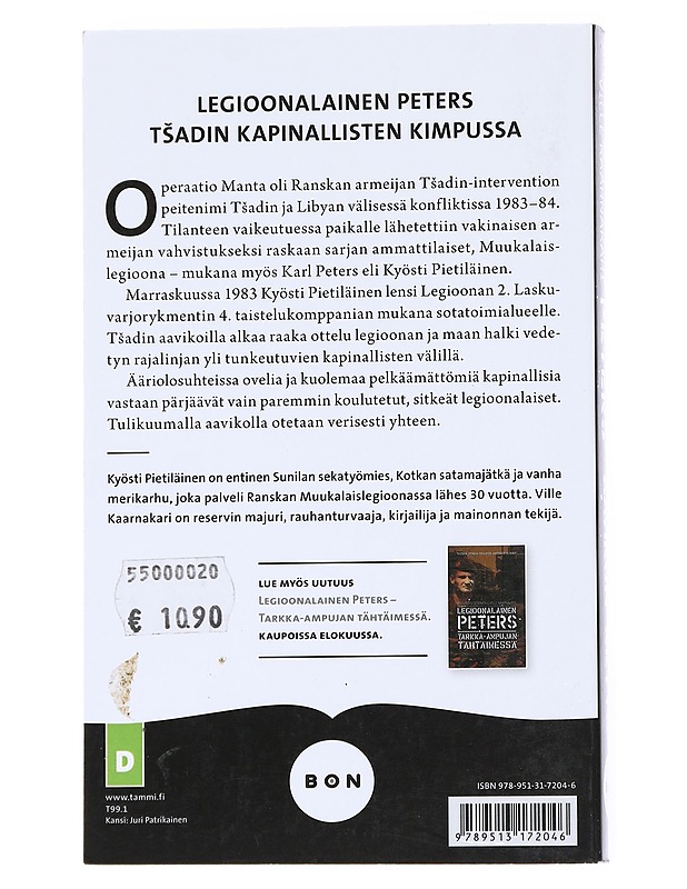 Legioonalainen Peters : aavikon kettu - Pietiläinen, Kyösti - Elämäkerrat ja muistelmat - 10105558002 - 1