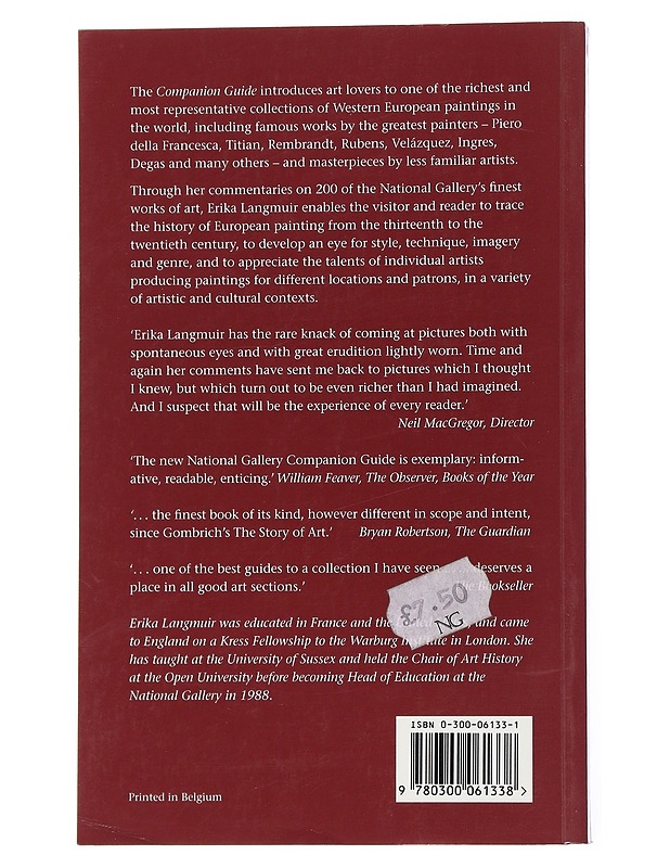 The National Gallery companion guide - Erika Langmuir - Tietokirjat ja oppaat - 10105558100 - 1