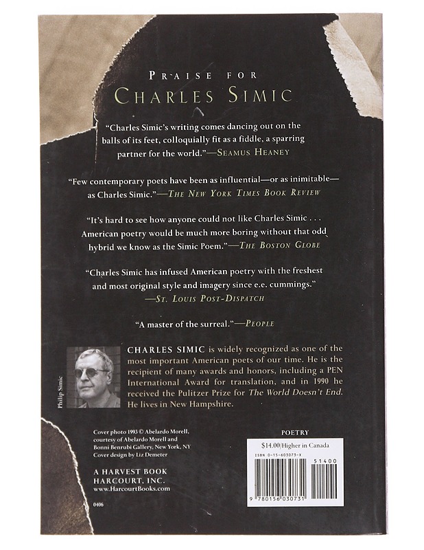 The Voice At 3:00 A.m. - Charles Simic - Runot ja näytelmät - 10105558189 - 1