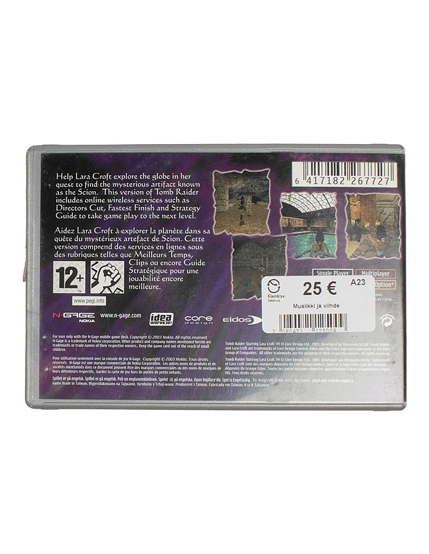 NGAGE Tomb Raider - Core Design/Eidos - Konsolit ja konsolipelit - 10105558241 - 1