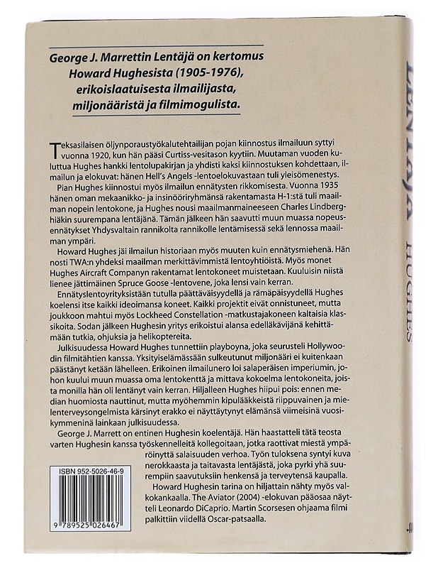 Lentäjä / Howard Hughes - Marrett, George J. - Elämäkerrat ja muistelmat - 10105558246 - 1