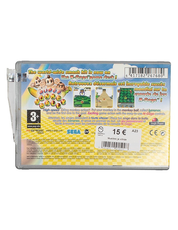 NGAGE Super Monkey Ball - SEGA / Amusement Vision - Konsolit ja konsolipelit - 10105558264 - 1