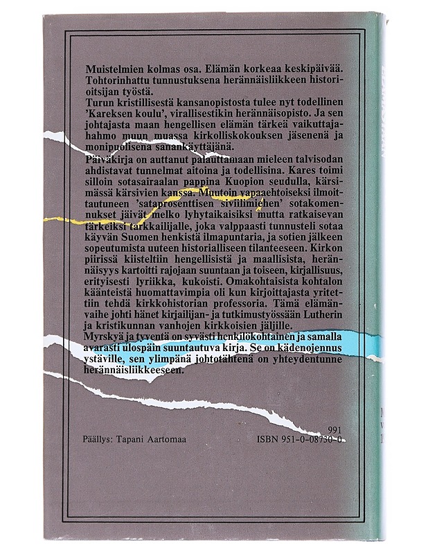 Myrskyä ja tyventä - Olavi Kares - Elämäkerrat ja muistelmat - 10105558323 - 1