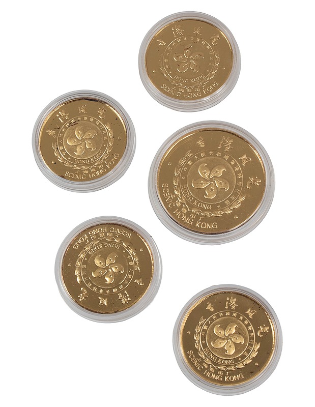 SHANGHAI MINT  Hong Kong Scenery Commemorative muistomitalisarja, 7 osaa - Koriste-esineet - 10105558320 - 3