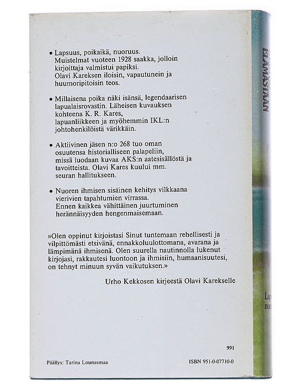 Olavi Kares kertoo elämästään- Olavi Kares - Elämäkerrat ja muistelmat - 10105558333 - 1