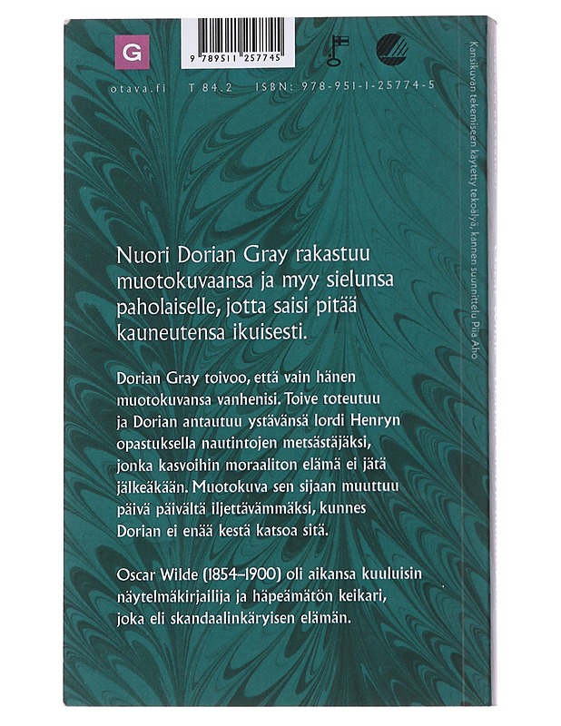 Dorian Grayn muotokuva - Oscar Wilde - Romaanit ja novellit - 10105558382 - 1