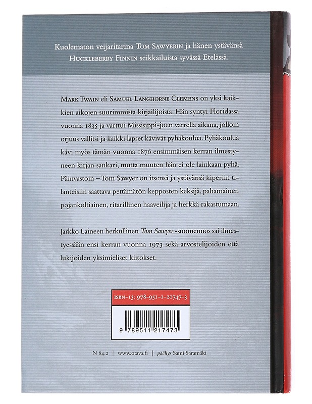 Tom Sawyerin seikkailut - Twain, Mark - Nuorten kirjat - 10105558411 - 1