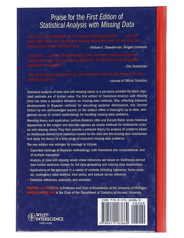 Statistical Analysis with Missing Data - Roderick J.A. Little & Donald B. Rubin - Tietokirjat ja oppaat - 10105558490 - 1