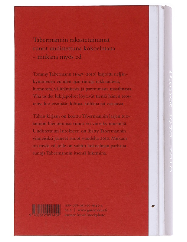 Runot 1970-2010 - Tabermann, Tommy - Runot ja näytelmät - 10105558520 - 1