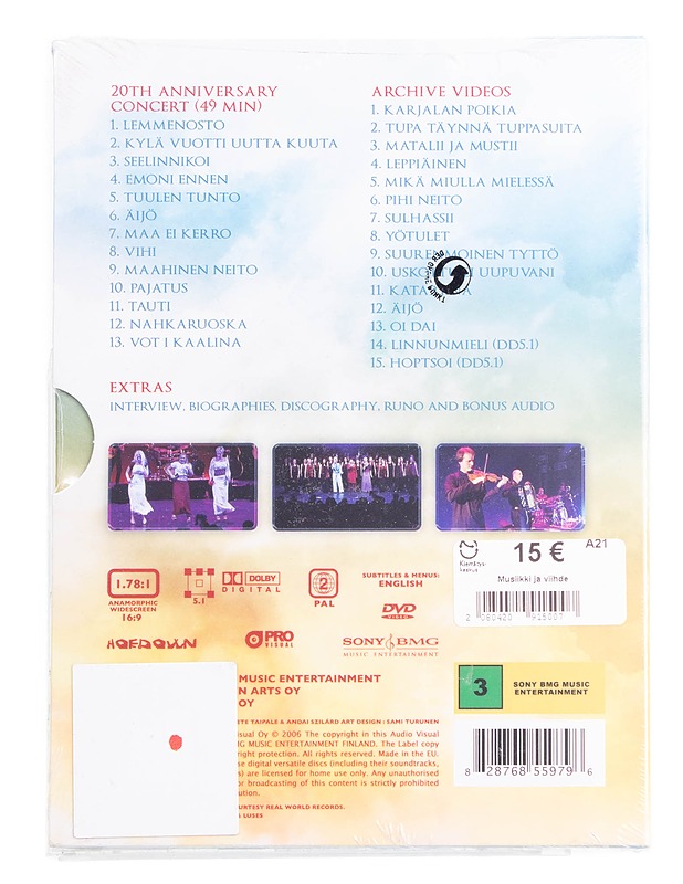 Värttina : Archive Live - DVD - DVD-elokuvat - 10105558550 - 1