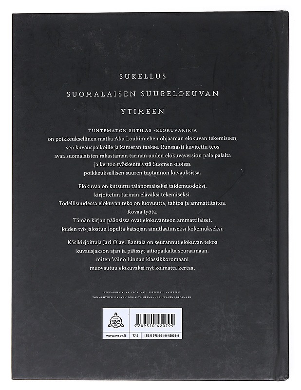 Tuntematon sotilas : elokuvakirja -  Jari Olavi Rantala - Musiikki- ja elokuvakirjat - 10105558556 - 1