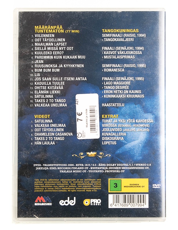Jari Sillanpää hän laulaa kuninkaan 10 kultaista vuotta - DVD - DVD-elokuvat - 10105558578 - 1
