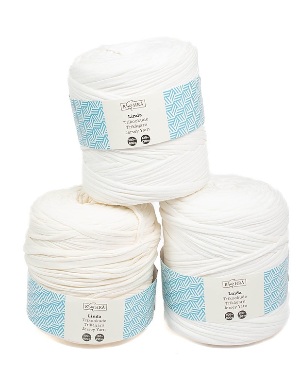 KEHRA Linda trikookude valkoinen, 2kg - Käsityö - 10105558602 - 0
