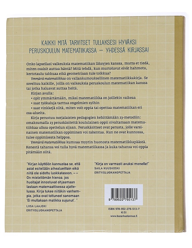 Ymmärrä matematiikkaa : 23-metodilla menestykseen - Johnsen, Anne Lene - Tietokirjat ja oppaat - 10105558706 - 1