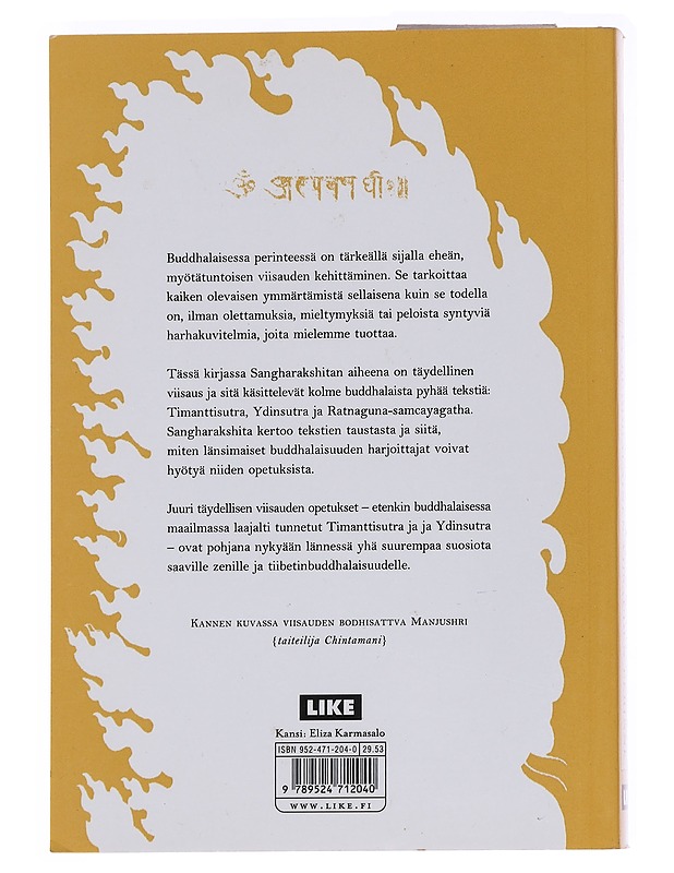Timanttisutra ja buddhalainen viisauden perinne - Sangharakshita - Tietokirjat ja oppaat - 10105558736 - 1