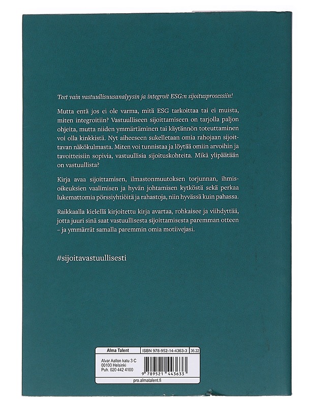 Sijoita rahasi vastuullisesti - Kaisa Kurittu - Harrastekirjat - 10105558749 - 1
