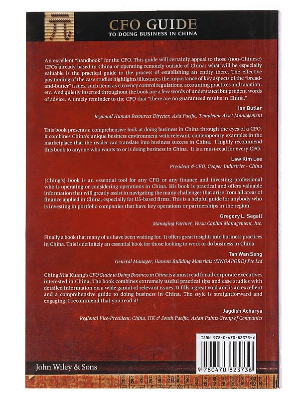 CFO guide to doing business in China - Ching Mia Kuang - Tietokirjat ja oppaat - 10105558832 - 1
