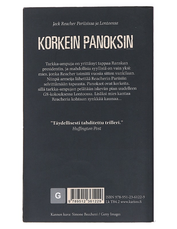 Korkein panoksin - Child, Lee - Jännitys ja dekkarit - 10105558920 - 1