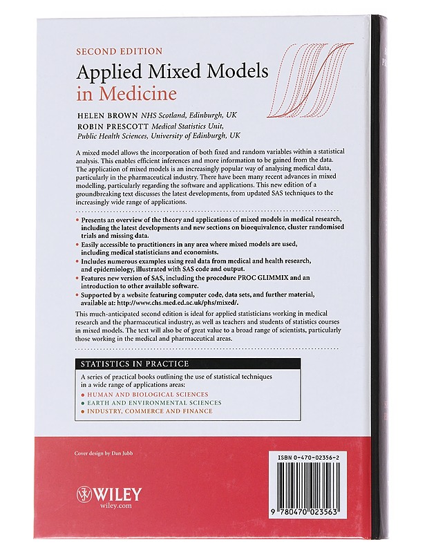 Applied mixed models in Medicine - Brown, Helen - Tietokirjat - 10105558981 - 1