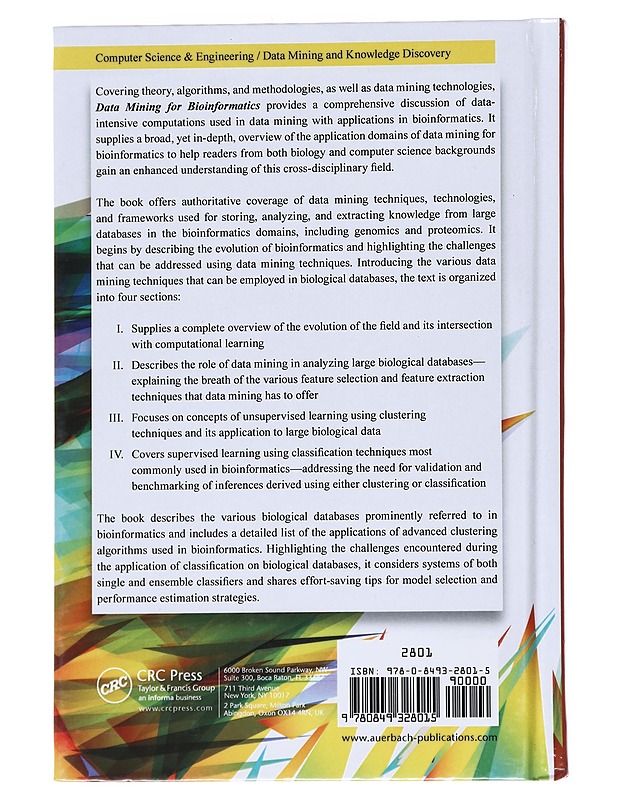 Data mining for bioinformatics - Dua, Sumeet - Tietokirjat - 10105559015 - 1